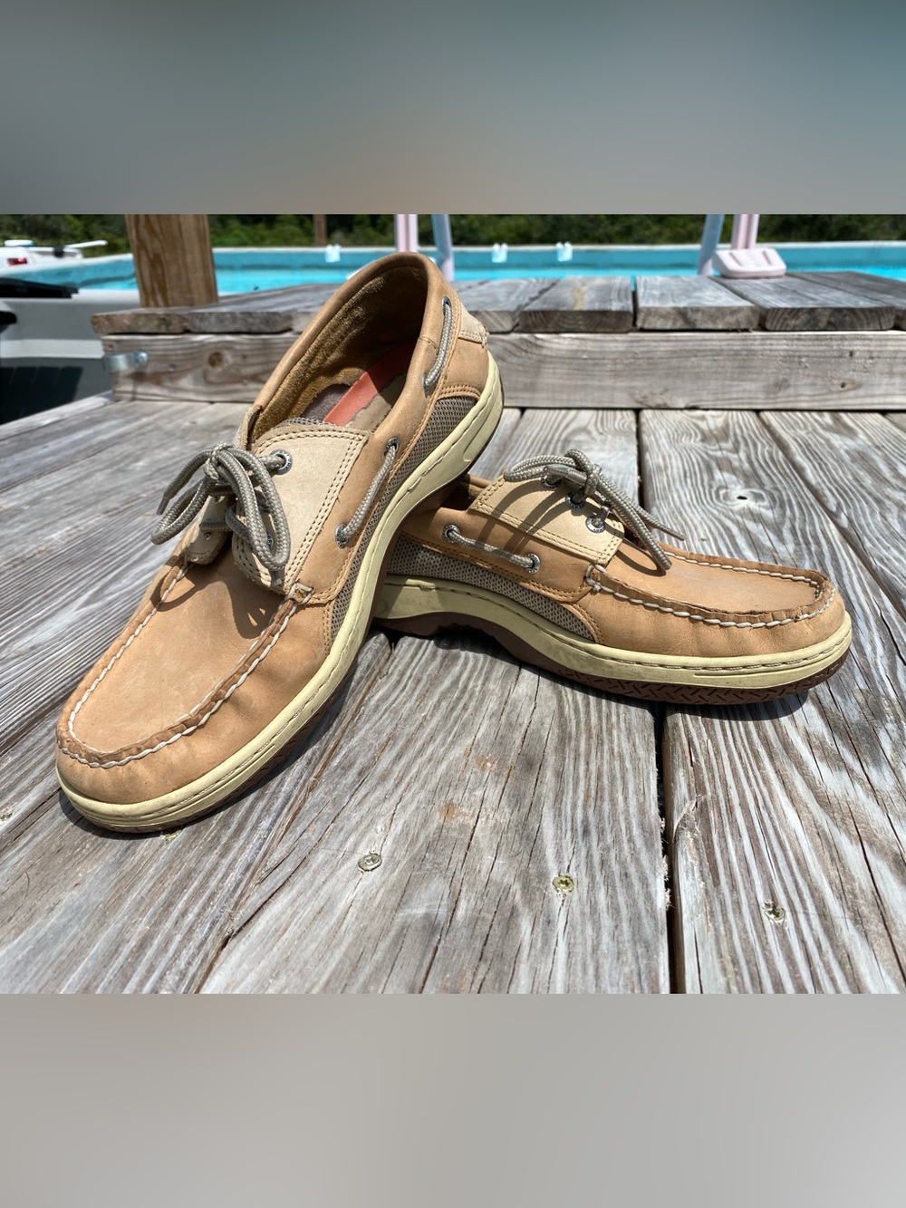 Sperry Light Brown/Tan Leather Boat Shoes